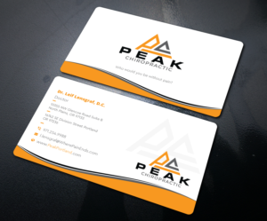Design de Carte de Visite par Uttom 2 pour Peak Chiropractic | Design : #22466299