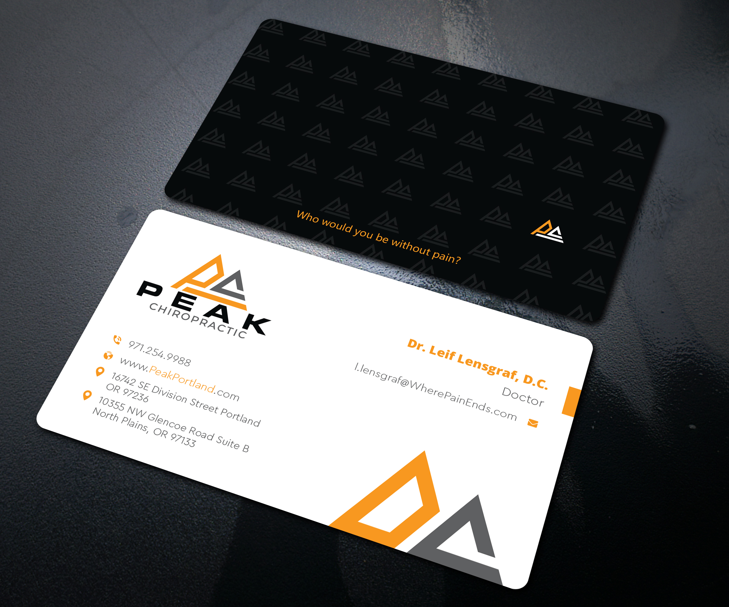 Design de Carte de Visite par Uttom 2 pour Peak Chiropractic | Design #22466300