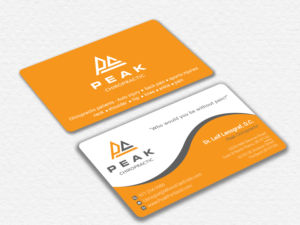 Visitenkarten-Design von Ekramul Hossen 2 für Peak Chiropractic | Design: #22401231