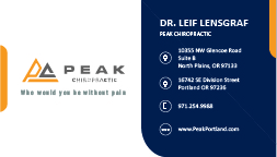 Design de Carte de Visite par KRIDE INFOTECH pour Peak Chiropractic | Design #22426584