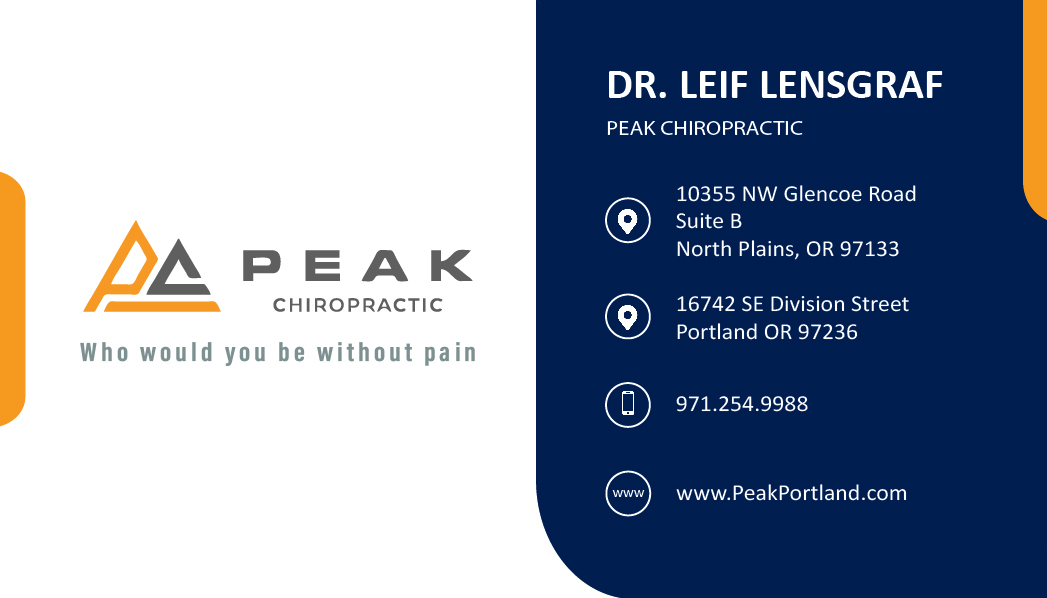 Business Card Design by KRIDE INFOTECH for Peak Chiropractic | Design #22426585