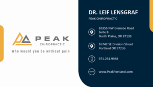 Visitenkarten-Design von KRIDE INFOTECH für Peak Chiropractic | Design: #22426585
