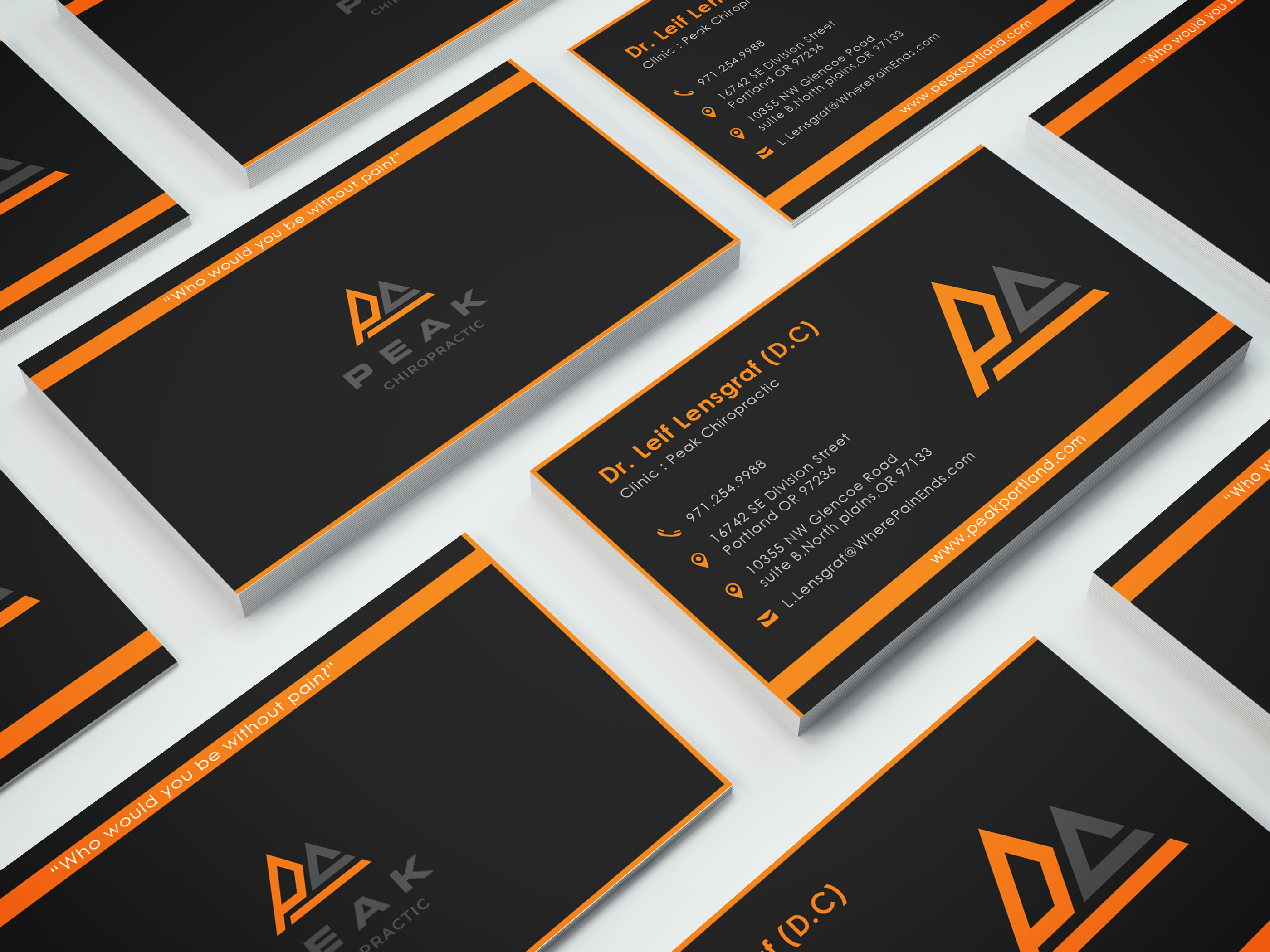 Diseño de Tarjeta de Presentación por Kreative Destiny para Peak Chiropractic | Diseño #22470880