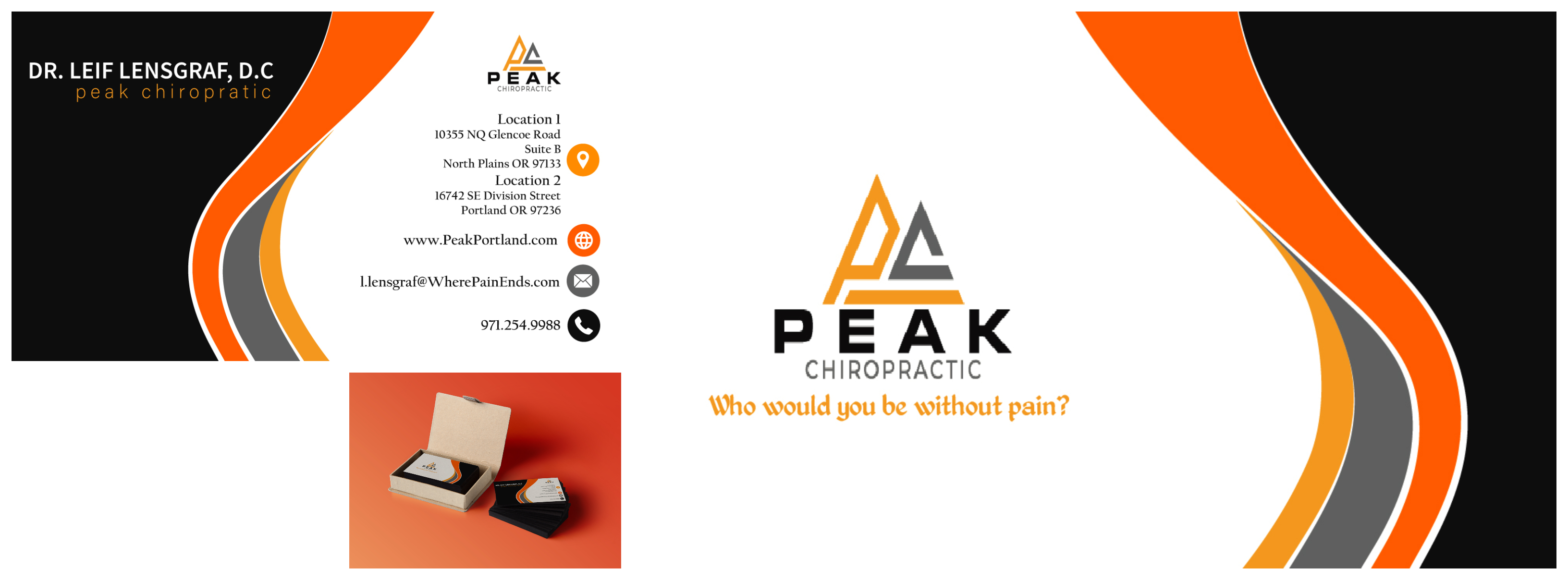 Visitenkarten-Design von nabia.salman99 für Peak Chiropractic | Design #22459003