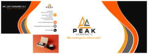 Visitenkarten-Design von nabia.salman99 für Peak Chiropractic | Design: #22459003