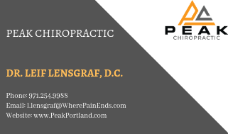 Business Card Design by Jooze for Peak Chiropractic | Design #22392008
