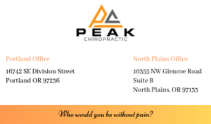 Visitenkarten-Design von Jooze für Peak Chiropractic | Design: #22392009