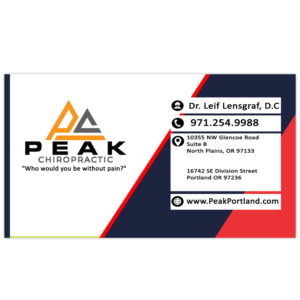 Business Card Design by Iqbal Bellare for Peak Chiropractic | Design: #22466422