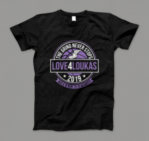 Love 4 Loukas Run to Remember Tee Shirt  | T-shirt Design by Barney Stinson