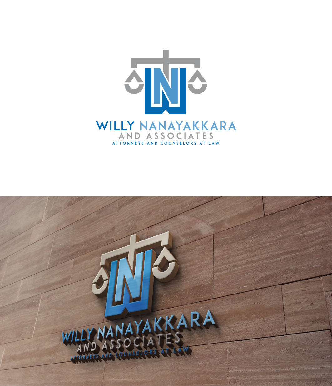 Logo Design by trufya for Willy, Nanayakkara & Associates Attorneys and Counselors at Law Atlanta  | Design #22440794
