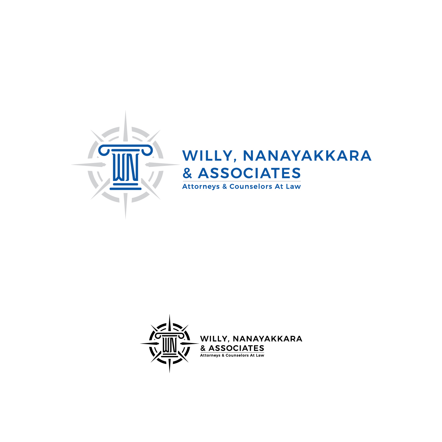 Logo Design by CS_Creatives for Willy, Nanayakkara & Associates Attorneys and Counselors at Law Atlanta  | Design #22424268