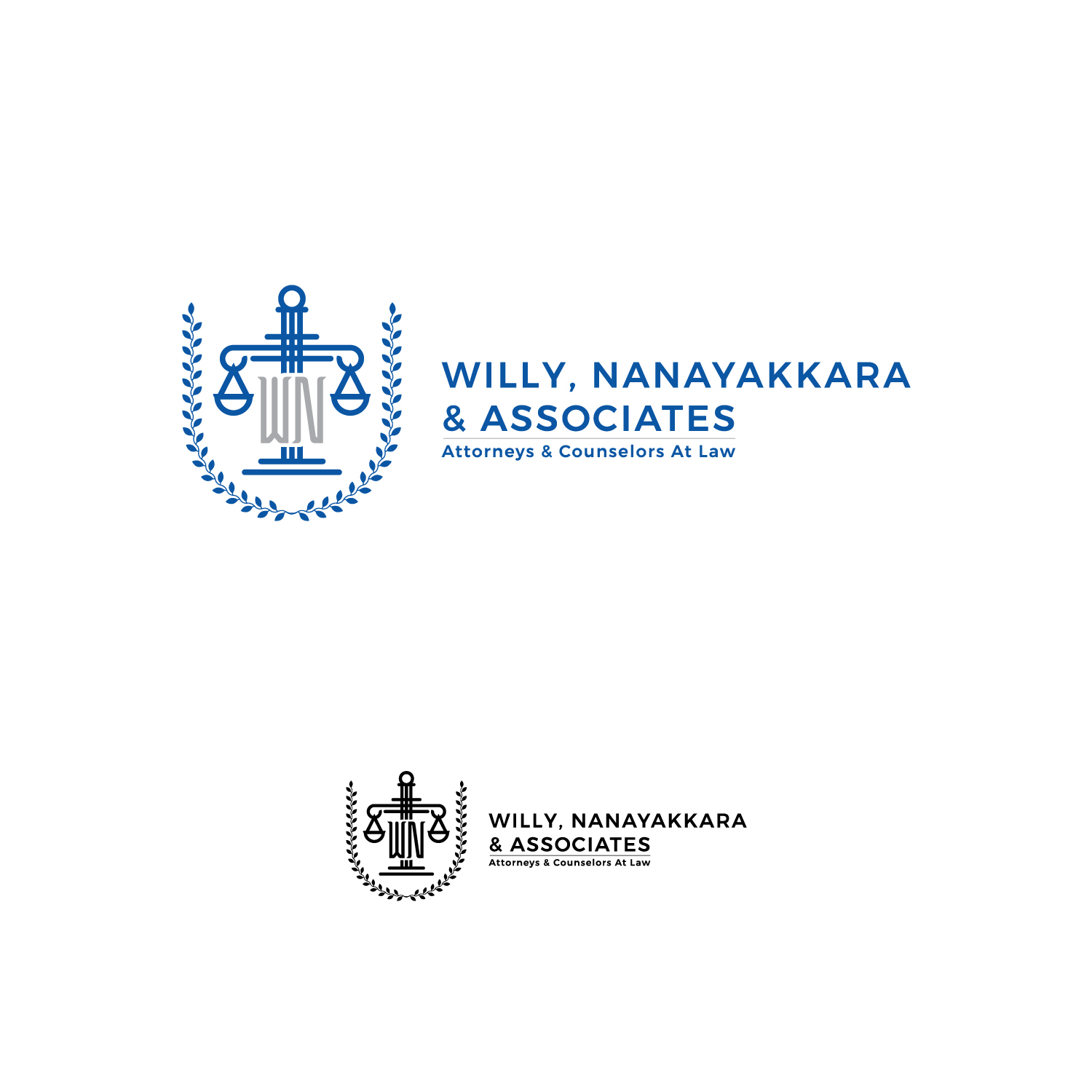 Logo Design by CS_Creatives for Willy, Nanayakkara & Associates Attorneys and Counselors at Law Atlanta  | Design #22424270