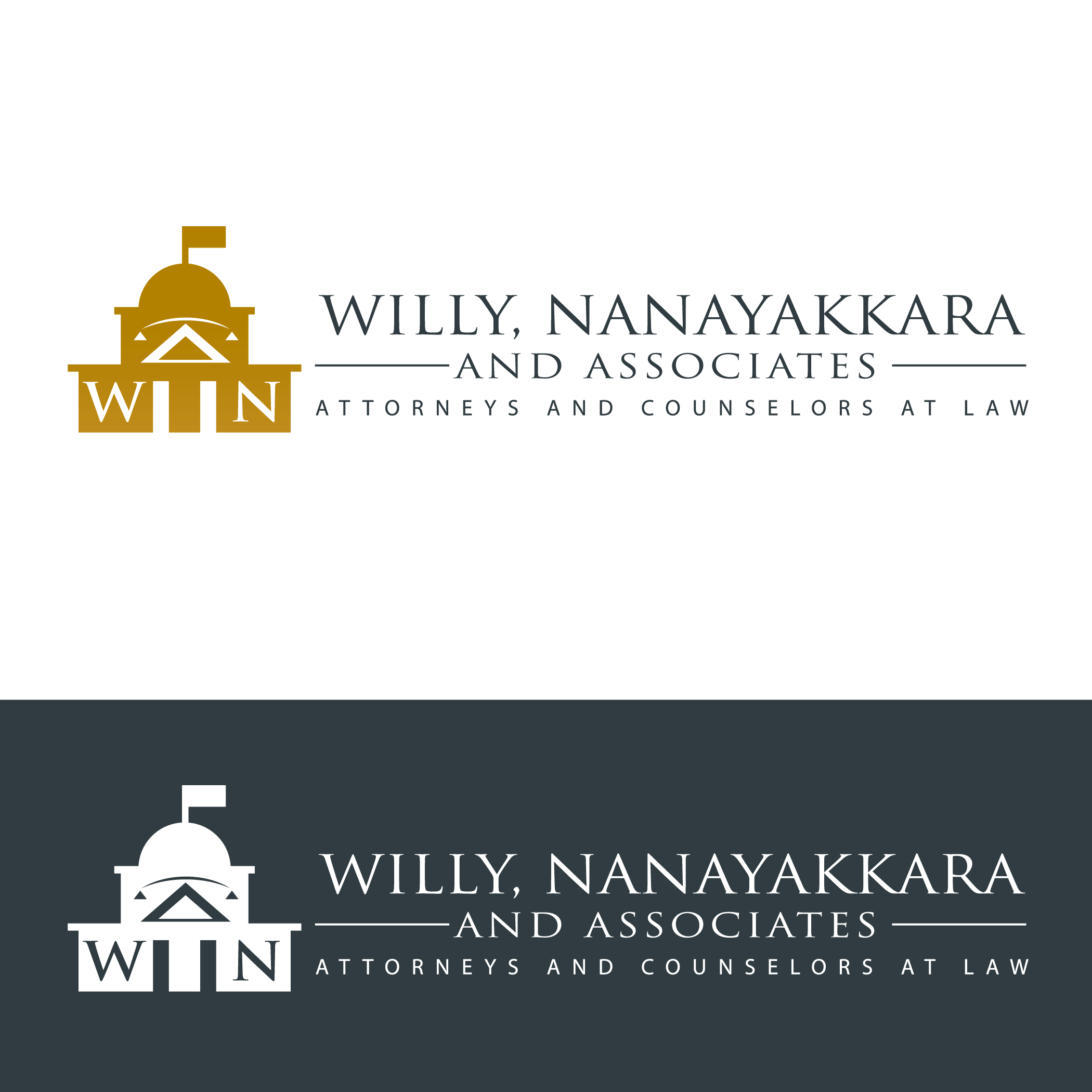 Logo Design by babai 4 for Willy, Nanayakkara & Associates Attorneys and Counselors at Law Atlanta  | Design #22407296