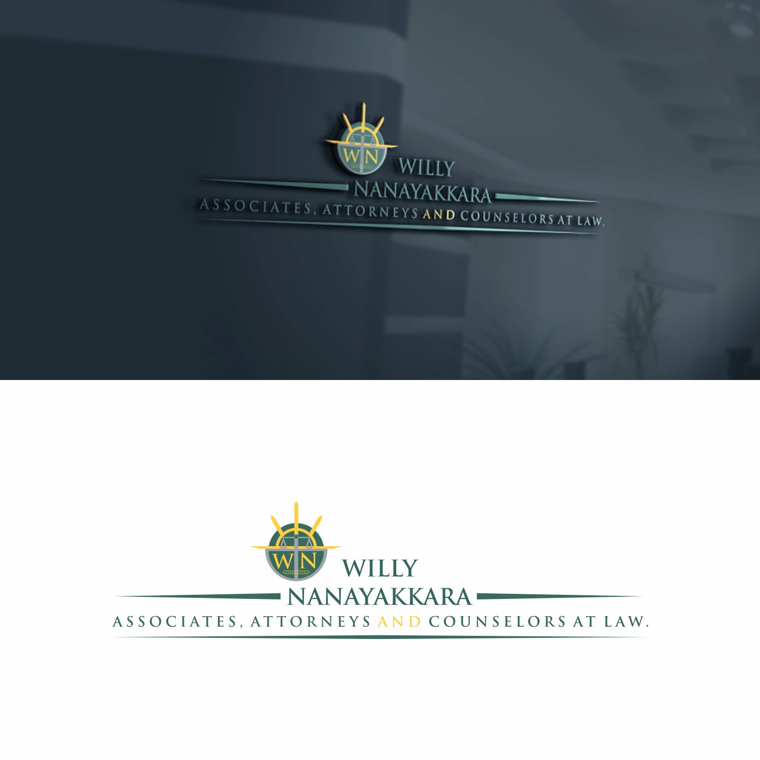 Diseño de Logo por manah bening para Willy, Nanayakkara & Associates Attorneys and Counselors at Law Atlanta  | Diseño #22399368