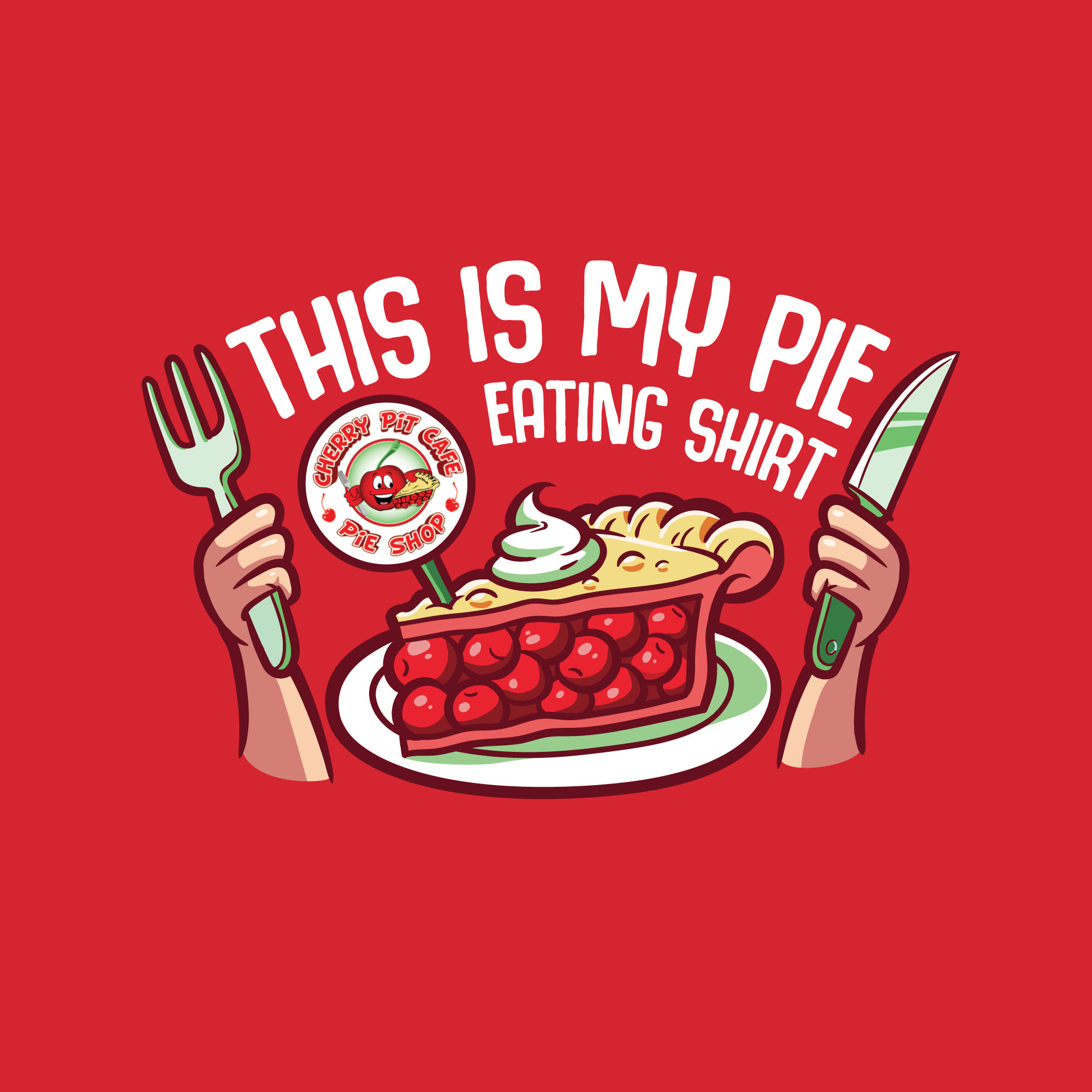 T-shirt Design by B'signs for The Cherry Pit Cafe & Pie Shop | Design #22406834