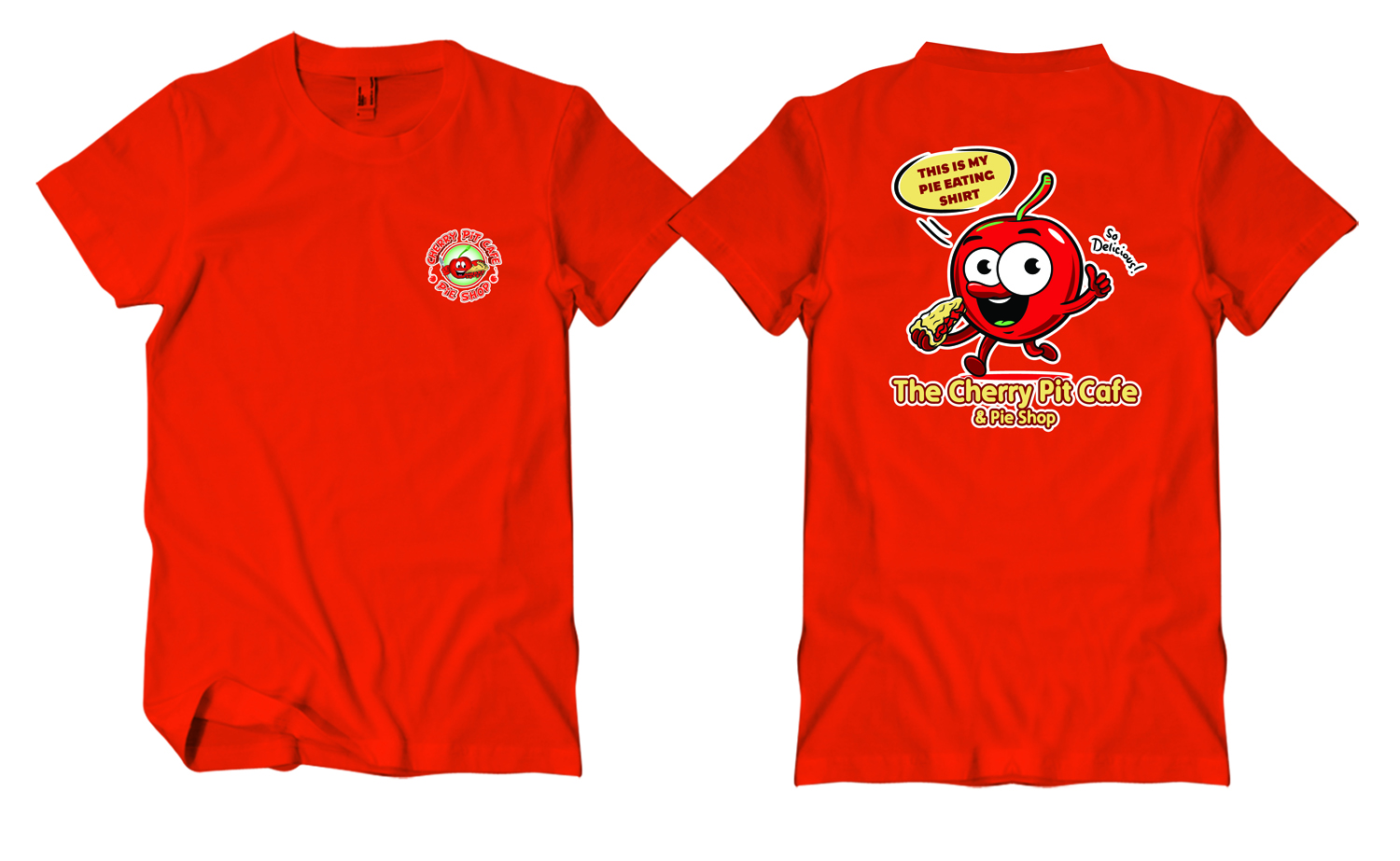 T-shirt Design by Uprinteez for The Cherry Pit Cafe & Pie Shop | Design #22418924