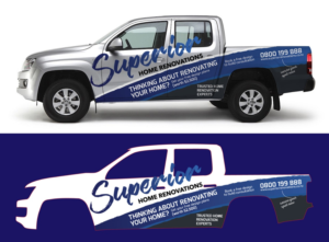Vehicle Signage Design for a Renovation Company | Diseño de Rotulación de Vehículo por LeavingImpression