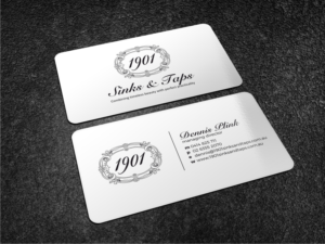 1901 Sinks & Taps Business Card | Visitenkarten-Design von Atvento Graphics