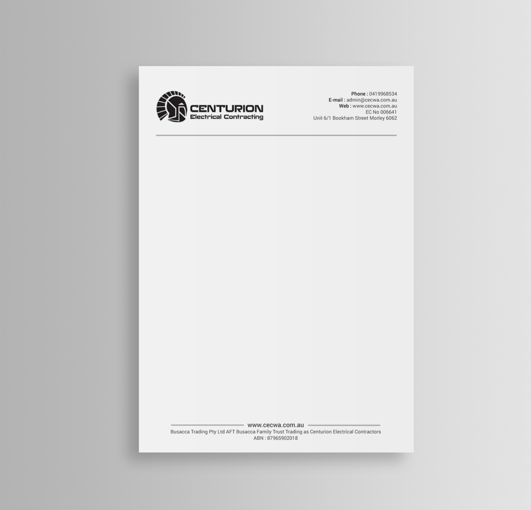 Letterhead Design by mdreyad for CECWA | Design #22405508