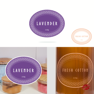 Candle Label design | Graphic Design by :) Zoya