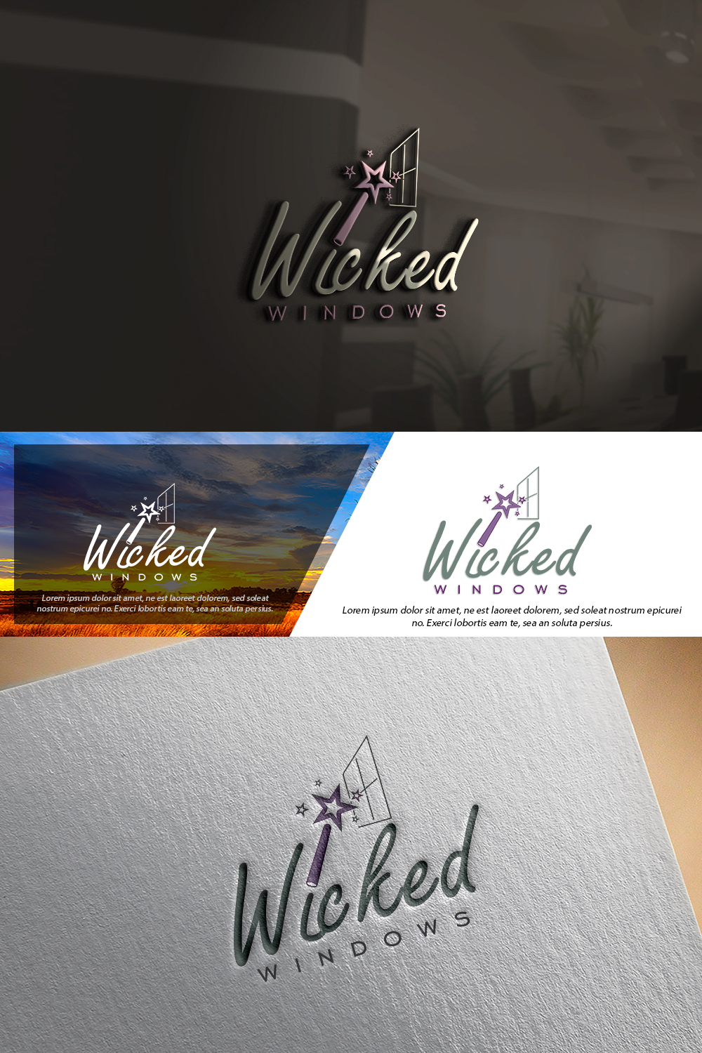 Diseño de Logo por damian para Wicked Windows, LLC | Diseño #22712674