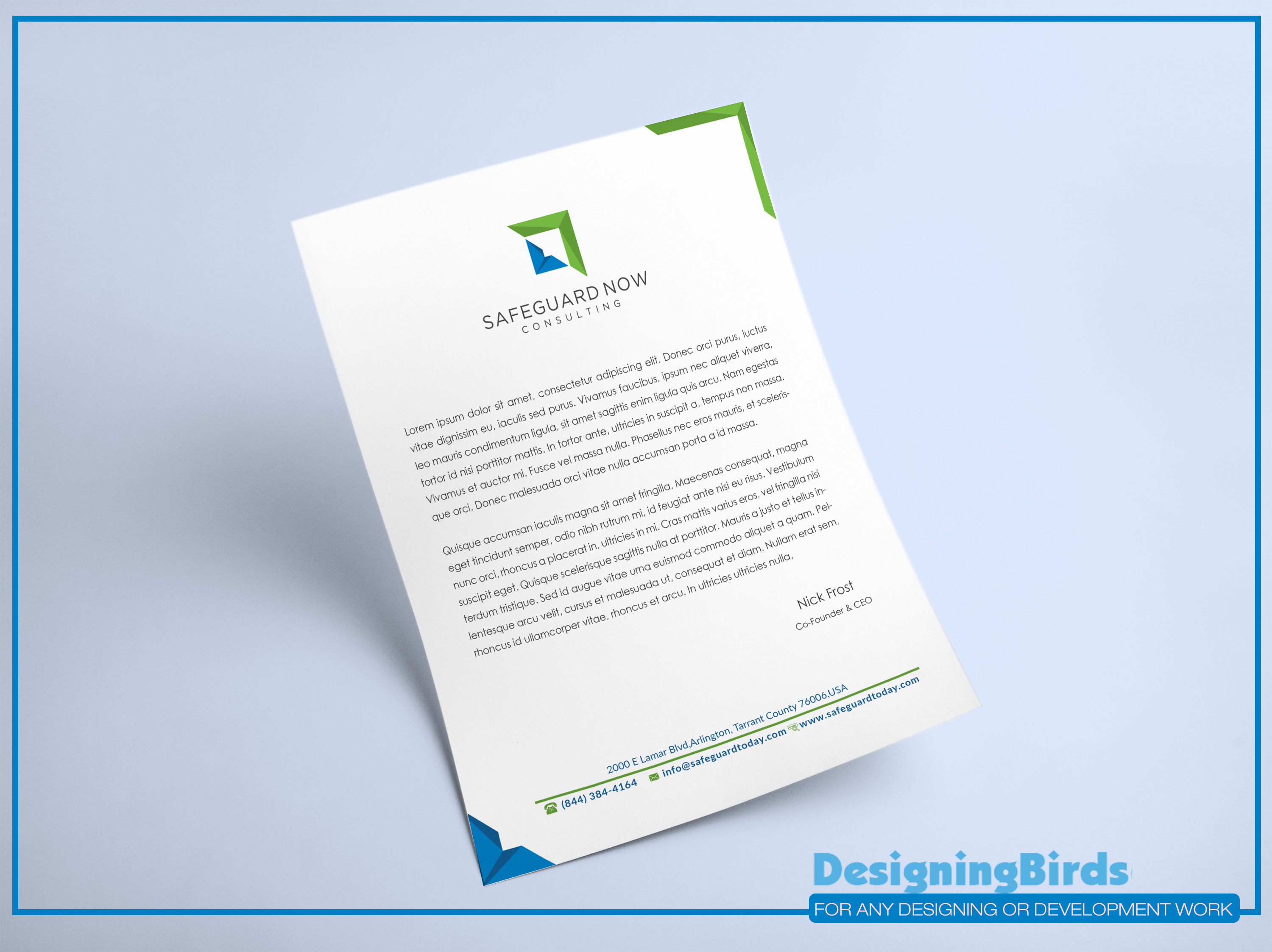 Letterhead Design by Designing Birds for this project | Design #22410643