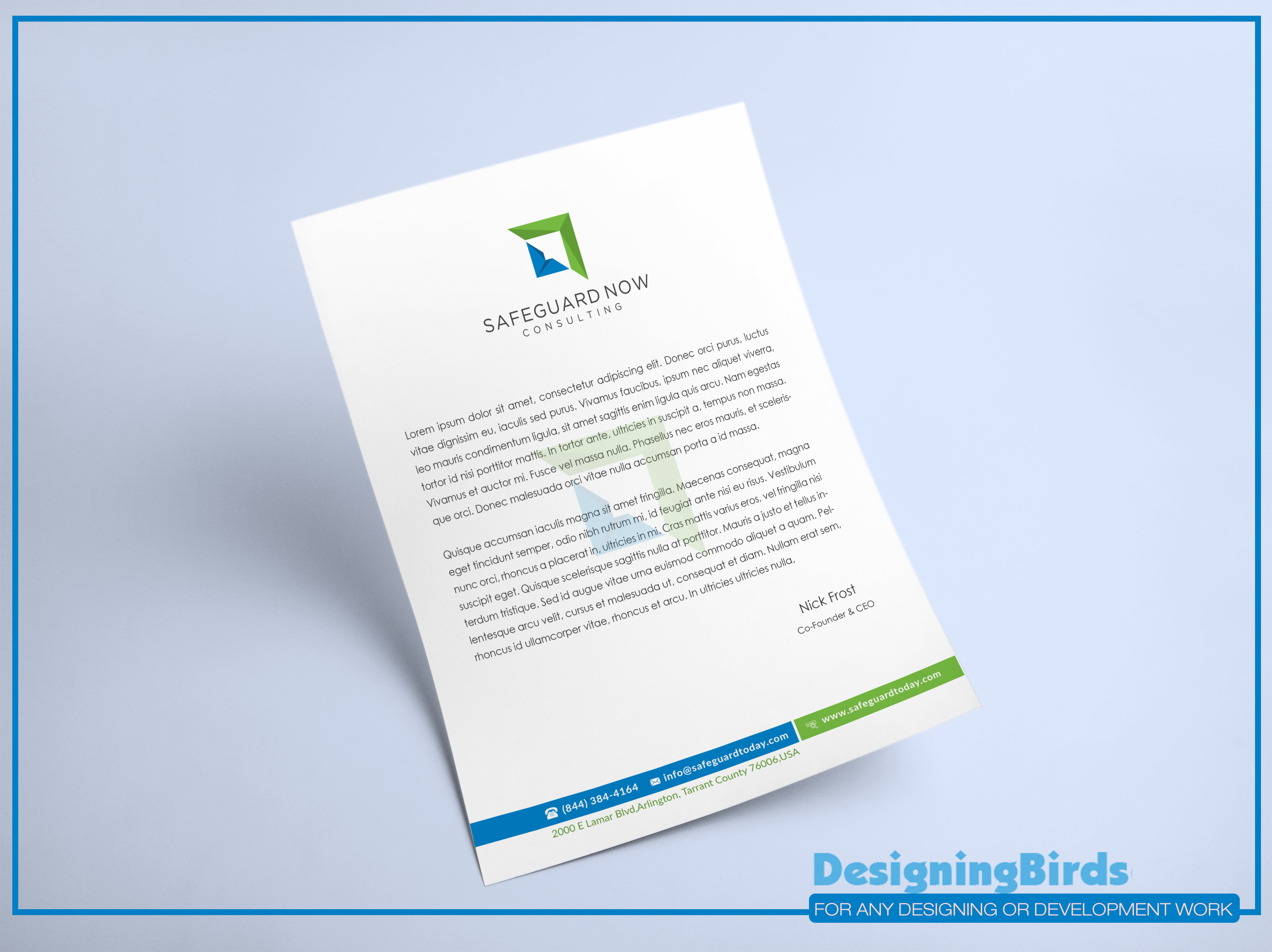 Letterhead Design by Designing Birds for this project | Design #22410840