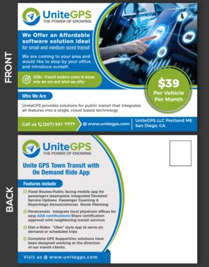 Postcard Design by TSU Creations for UniteGPS LLC | Design: #22412238