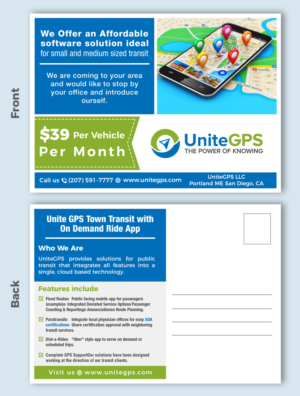 Postcard Design by TSU Creations for UniteGPS LLC | Design: #22417711