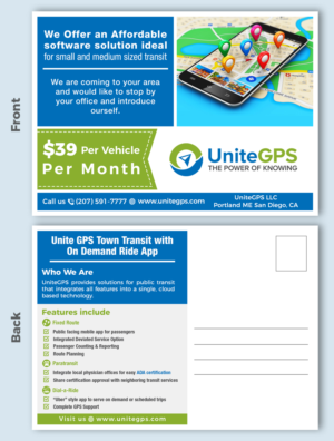 Postcard Design by TSU Creations for UniteGPS LLC | Design: #22422735
