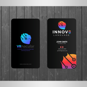 NEW Modern Sleek Business Card for VR Language Startup | Diseño de Tarjeta de Presentación por Designers Hub