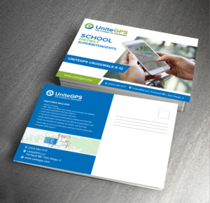 Postcard Design by LAXMI DESIGNHUB for UniteGPS LLC | Design: #22417490