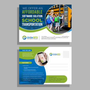 Postcard Design by Deepak_9_Malhotra for UniteGPS LLC | Design: #22415136