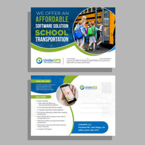 Postcard Campaign Targeting School District Transportation Leaders | Postcard Design by Deepak_9_Malhotra