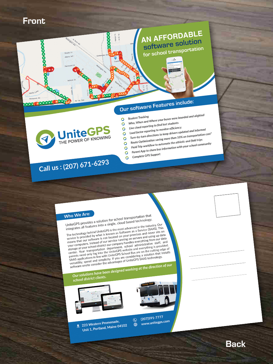 Postcard Design by innovative earth for UniteGPS LLC | Design #22416276