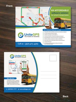Postcard Campaign Targeting School District Transportation Leaders | Postcard Design by innovative earth