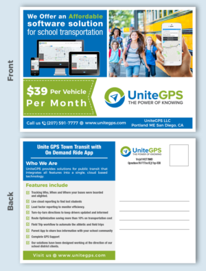 Postcard Campaign Targeting School District Transportation Leaders | Postcard Design by TSU Creations