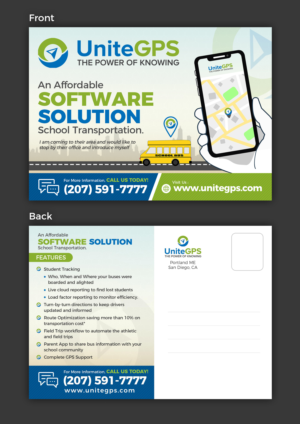 Postcard Design by SD WEBCREATION for UniteGPS LLC | Design #22417805