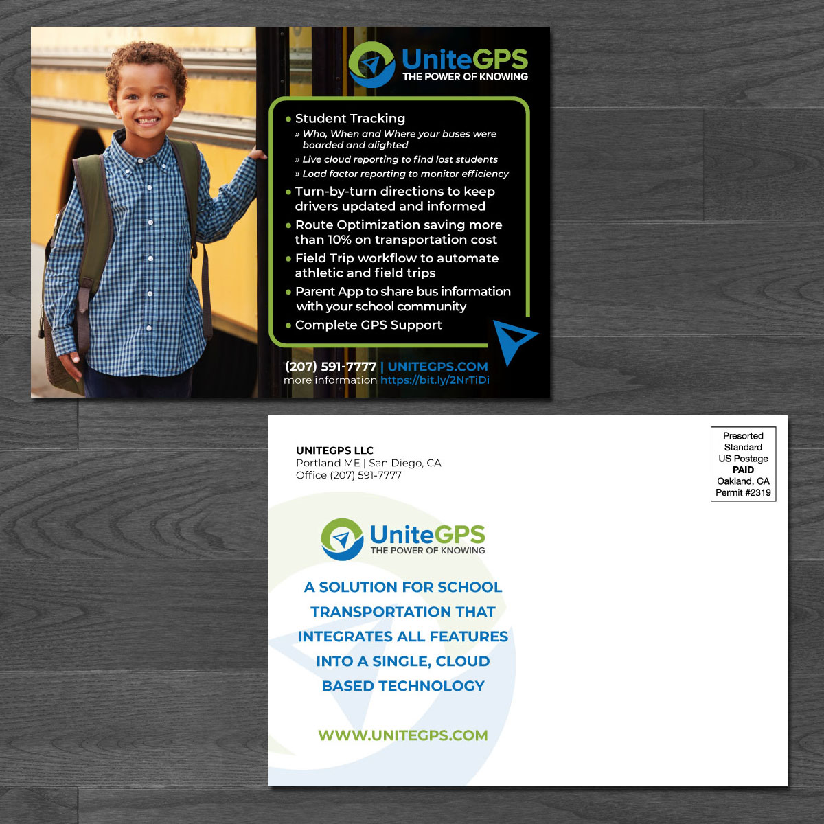 Postcard Design by elenaivanova for UniteGPS LLC | Design #22423026