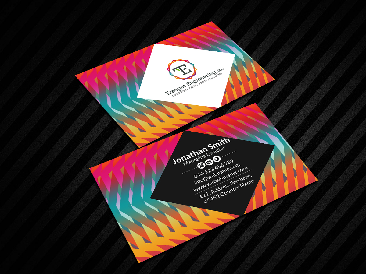 Business Card Design by Creations Box 2015 for Traeger Engineering | Design #22479346