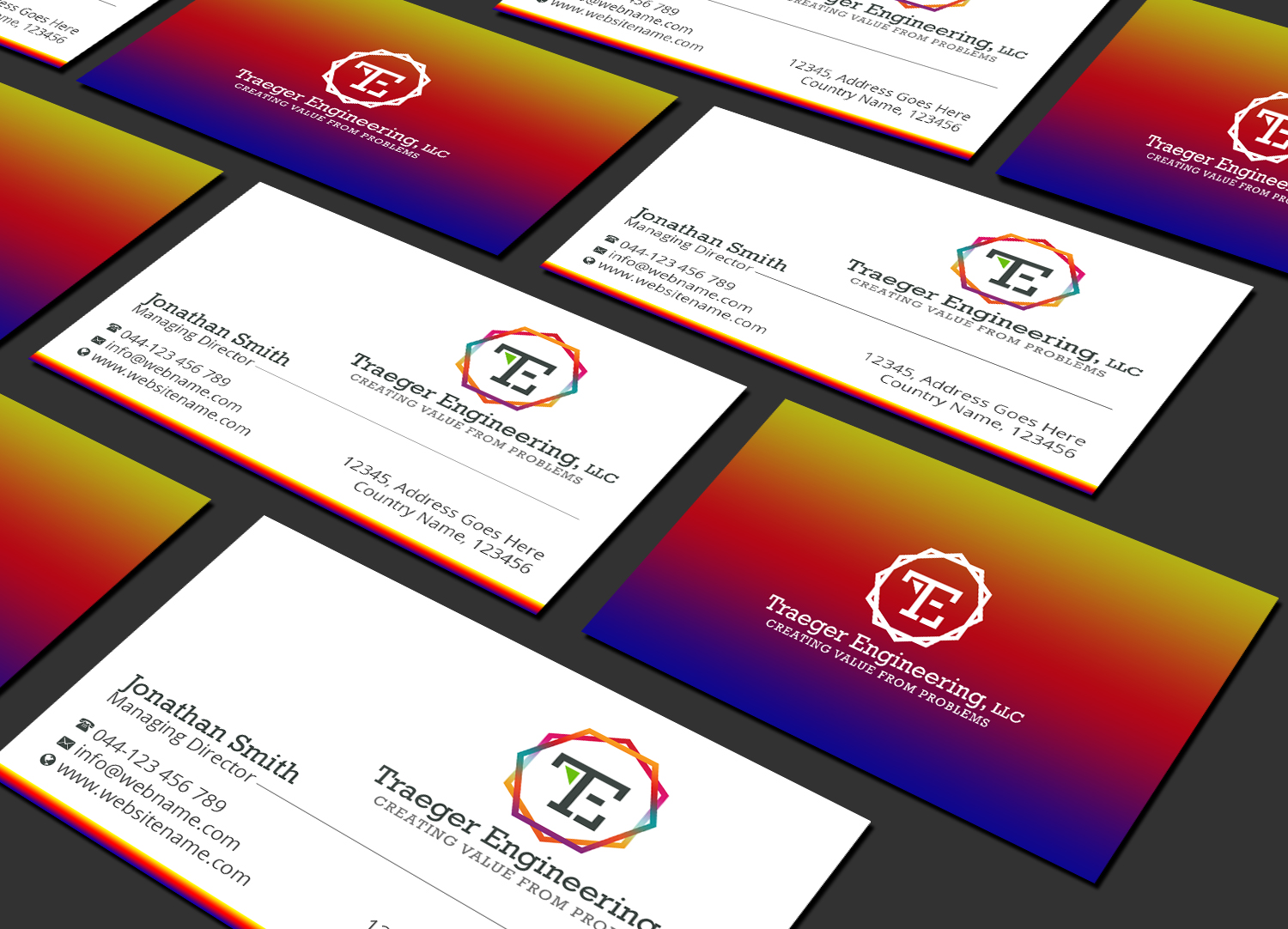 Business Card Design by Creations Box 2015 for Traeger Engineering | Design #22484020