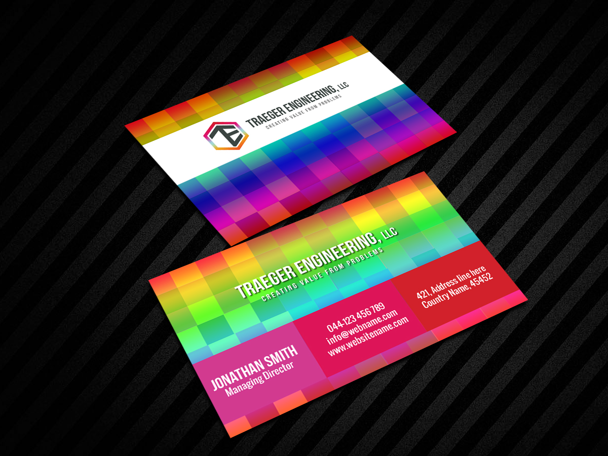 Business Card Design by Creations Box 2015 for Traeger Engineering | Design #22484021
