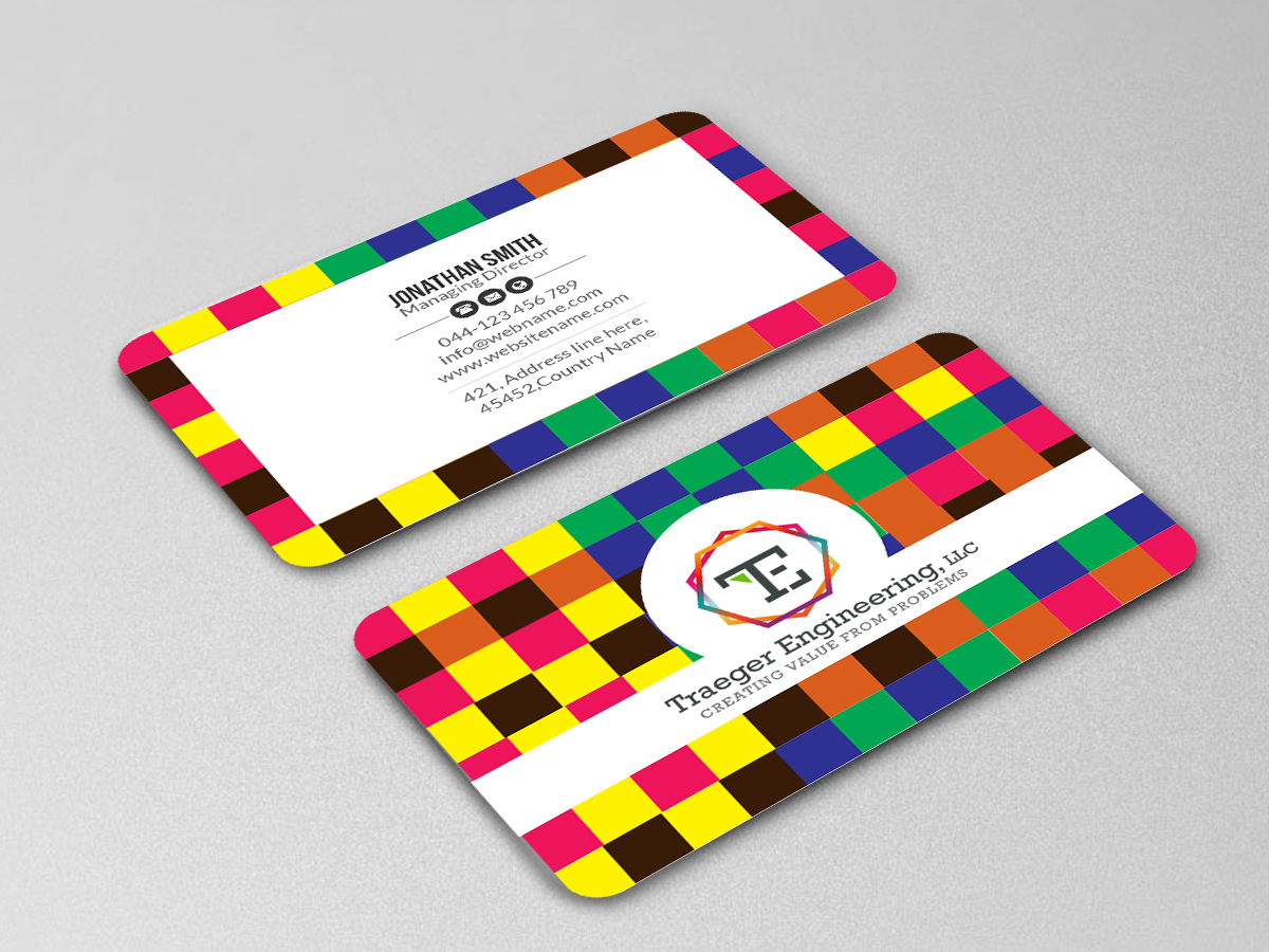 Business Card Design by Creations Box 2015 for Traeger Engineering | Design #22484022