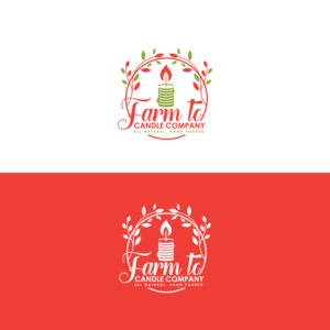 Farm to Candle Company, all natural, hand poured, fragrance name (87) From soil to flame | Logo Design by Graphic Bricks