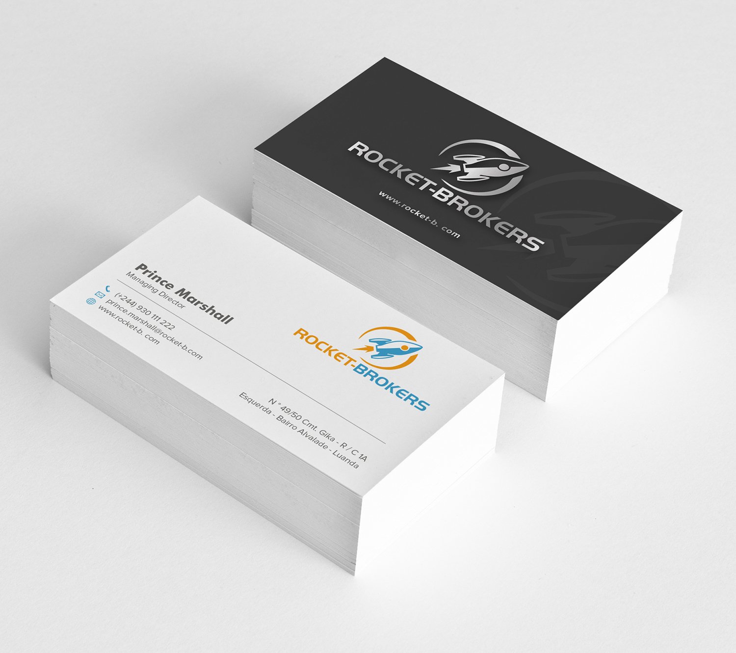 Diseño de Tarjeta de Presentación por Tilt para ROCKET BROKERS | Diseño #22424291