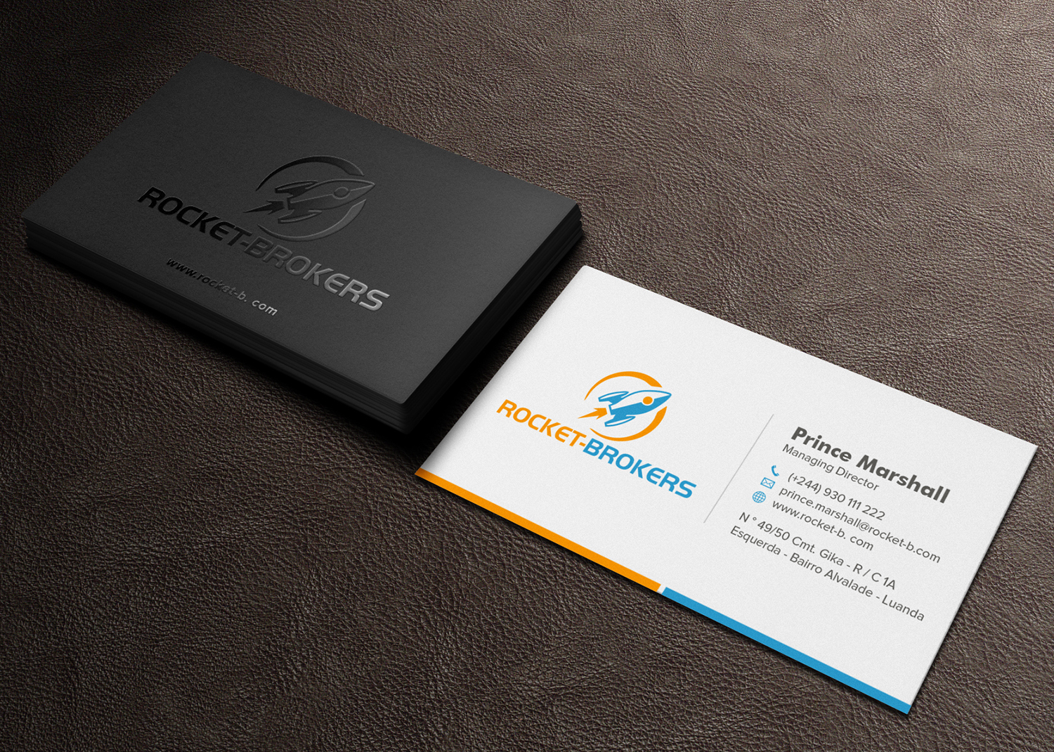 Visitenkarten-Design von Tilt für ROCKET BROKERS | Design #22424292