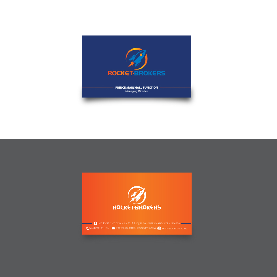 Diseño de Tarjeta de Presentación por sumanbanikbd2014 para ROCKET BROKERS | Diseño #22427027
