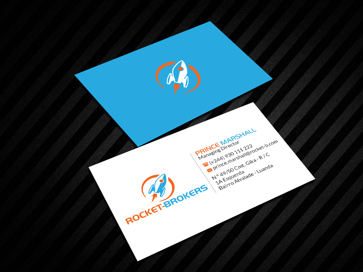 Business Card Design by Creations Box 2015 for ROCKET BROKERS | Design #22417949