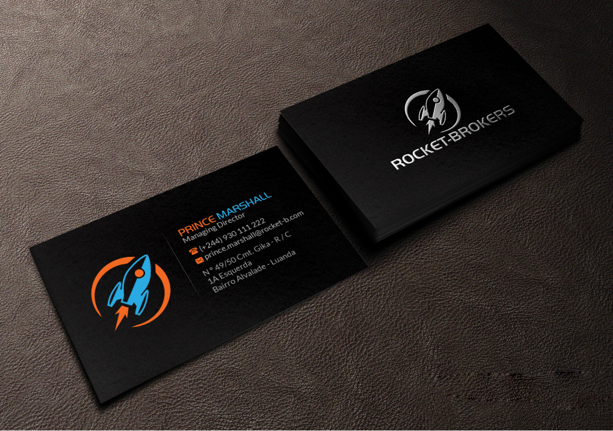 Business Card Design by Creations Box 2015 for ROCKET BROKERS | Design #22417950