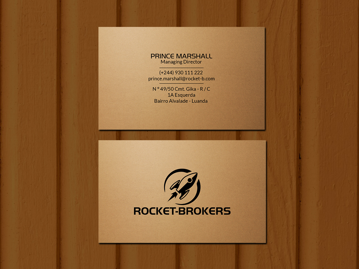 Business Card Design by Creations Box 2015 for ROCKET BROKERS | Design #22422552